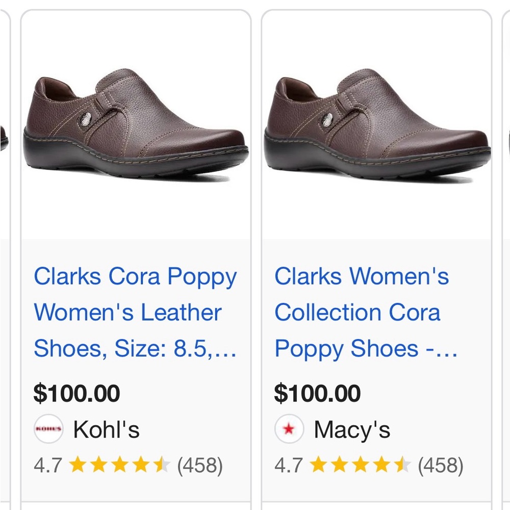 Clarks Leather Cora Poppy Slip On Shoes Womens Size 9 - Picture 12 of 13